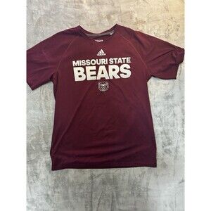 Adidas Missouri State Bears T-Shirt Men’s Large Maroon NCAA Climalite Athletic T